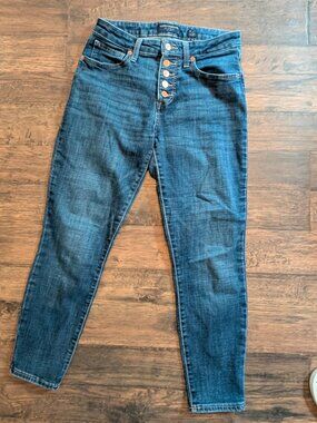 Lucky Brand Mid Rise Skinny Ava Jean Button Fly dark wash size 8/29